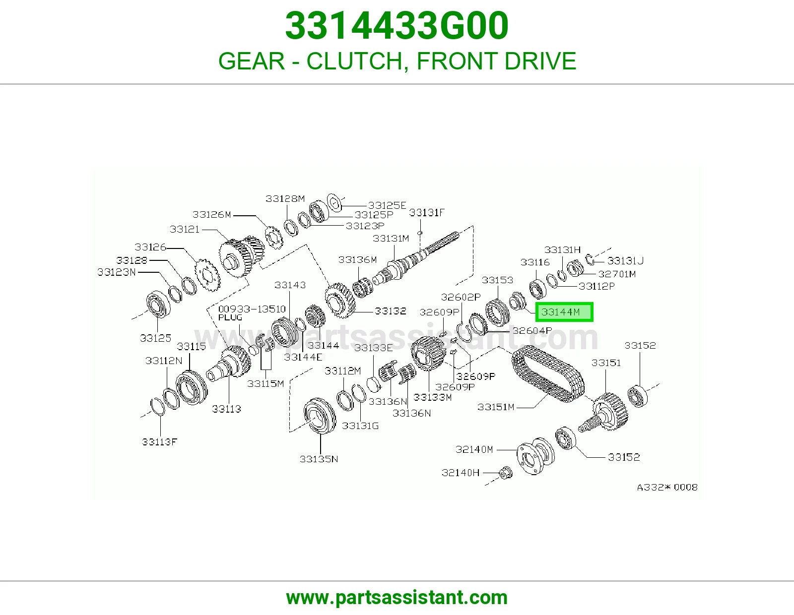 GEAR - CLUTCH, FRONT DRIVE