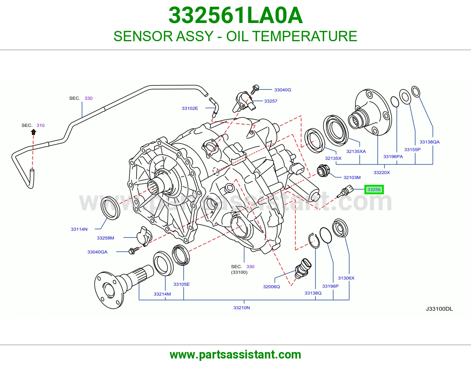 SENSOR ASSY - OIL TEMPERATURE