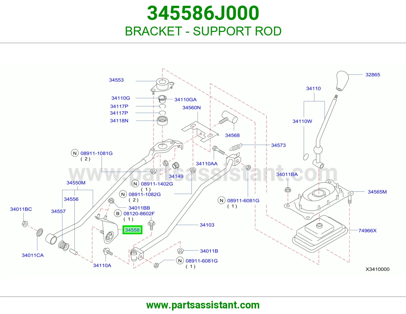 BRACKET - SUPPORT ROD