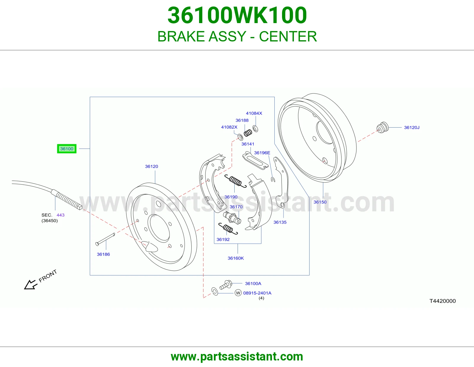 BRAKE ASSY - CENTER