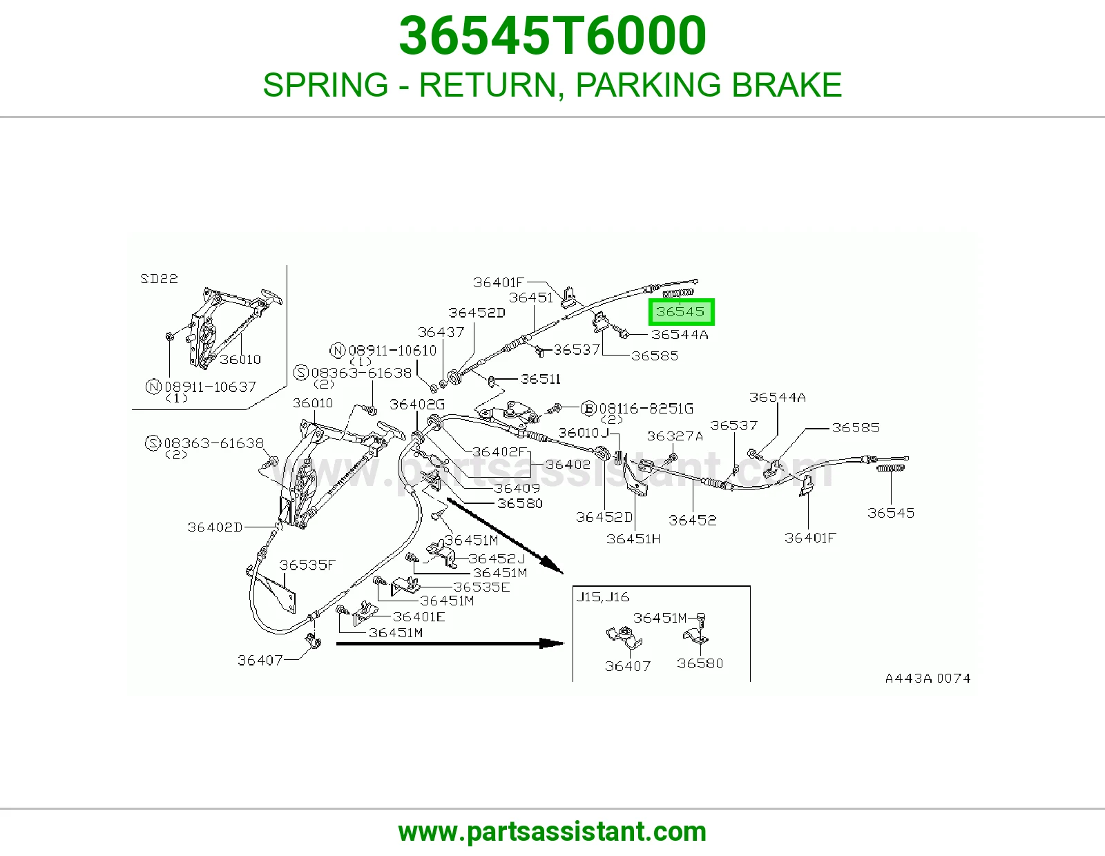 SPRING - RETURN, PARKING BRAKE