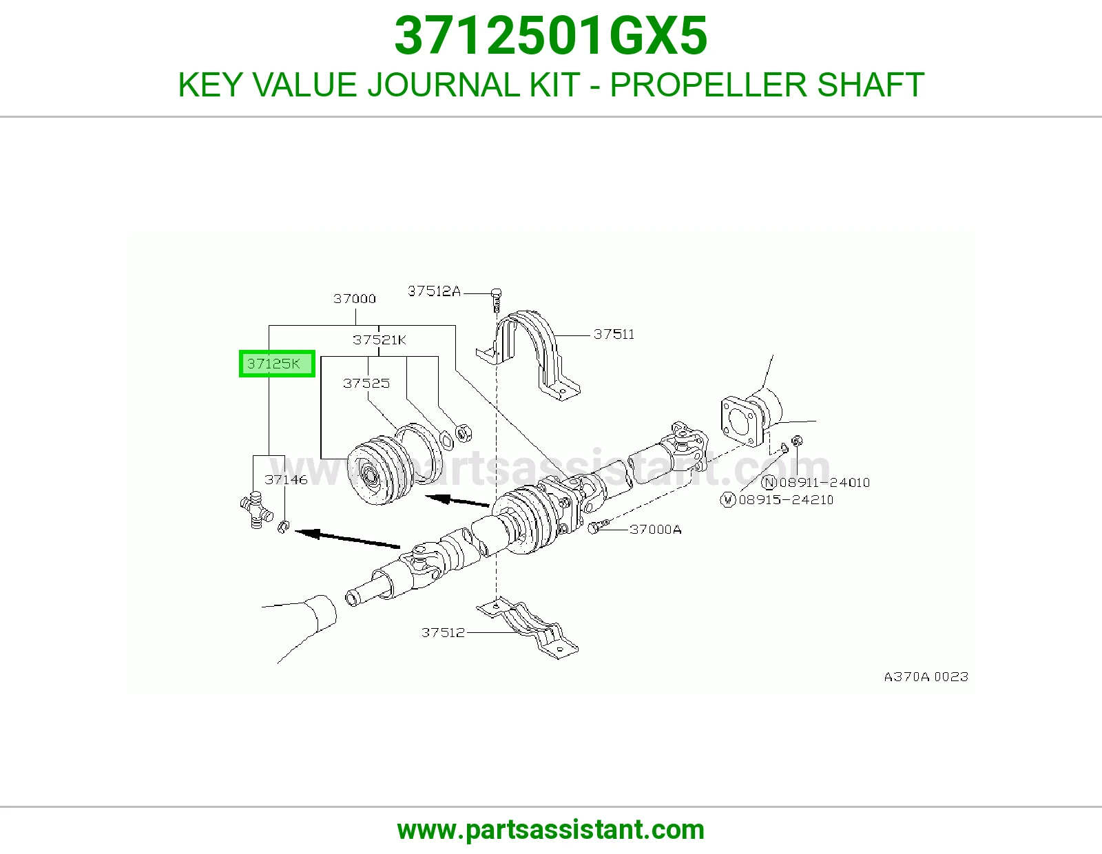 KEY VALUE JOURNAL KIT - PROPELLER SHAFT