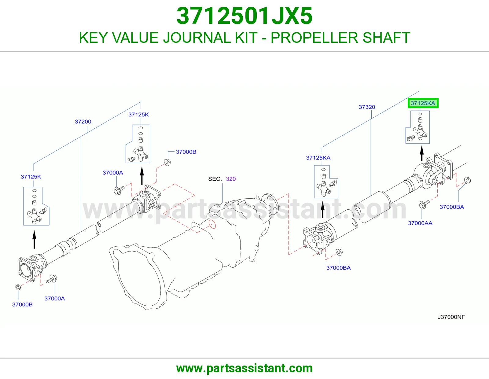 KEY VALUE JOURNAL KIT - PROPELLER SHAFT