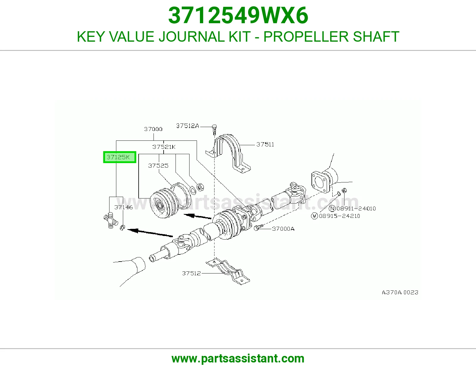 KEY VALUE JOURNAL KIT - PROPELLER SHAFT