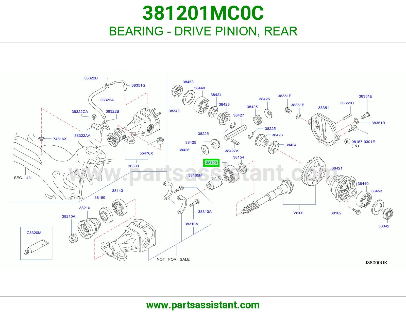 BEARING - DRIVE PINION, REAR
