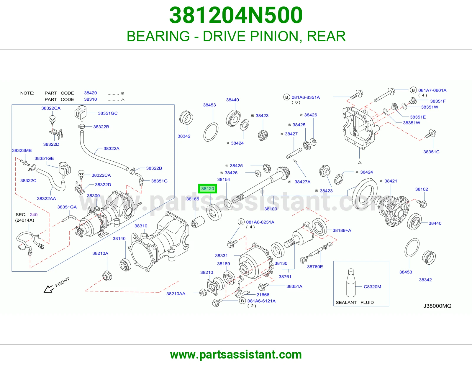 BEARING - DRIVE PINION, REAR