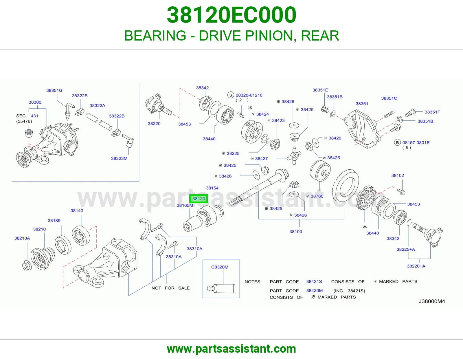 BEARING - DRIVE PINION, REAR