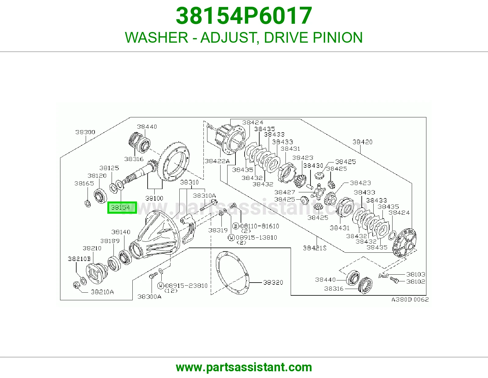 WASHER - ADJUST, DRIVE PINION