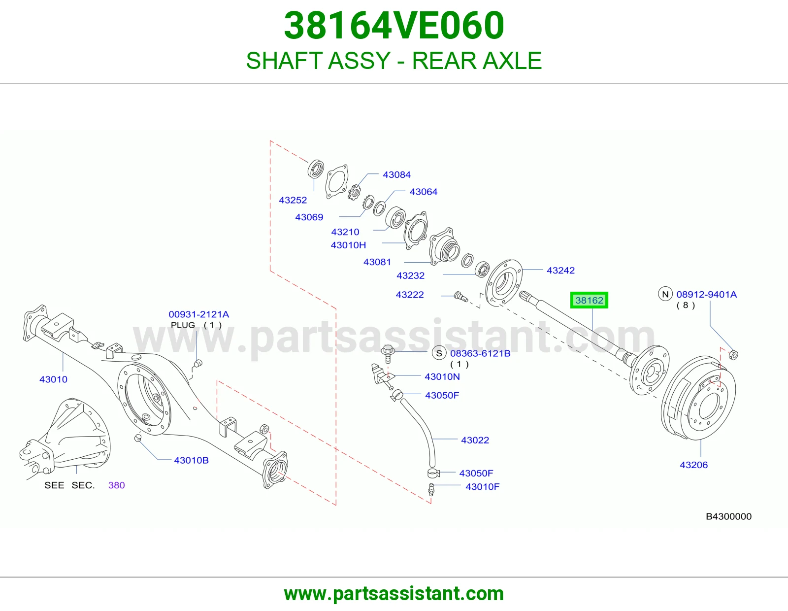 SHAFT ASSY - REAR AXLE