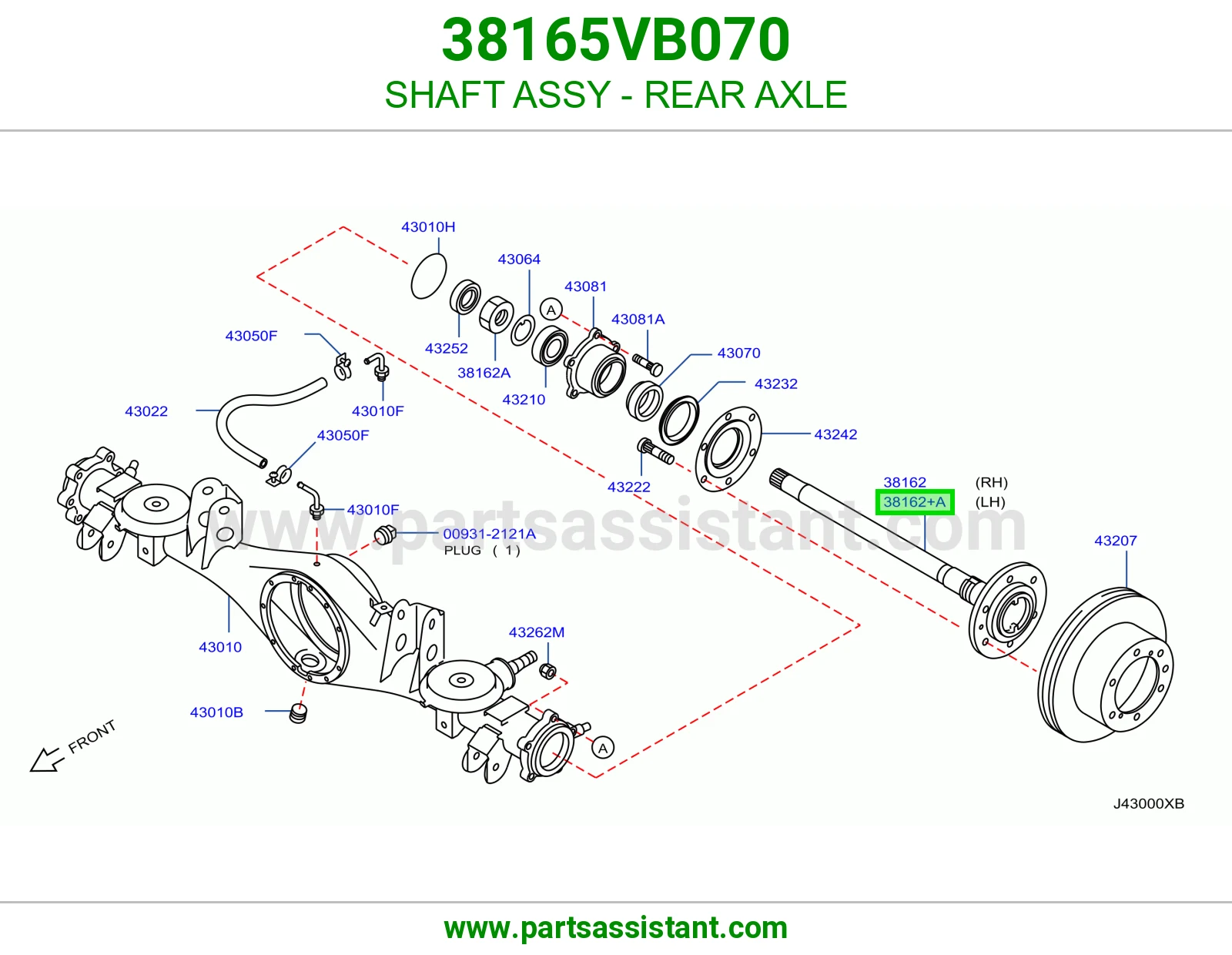 SHAFT ASSY - REAR AXLE