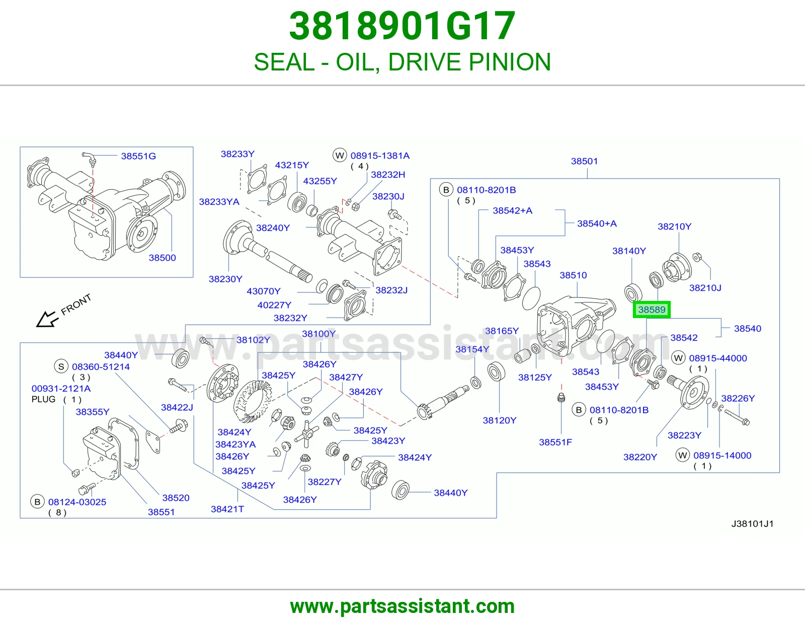 SEAL - OIL, DRIVE PINION