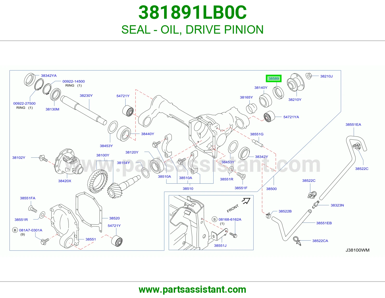 SEAL - OIL, DRIVE PINION
