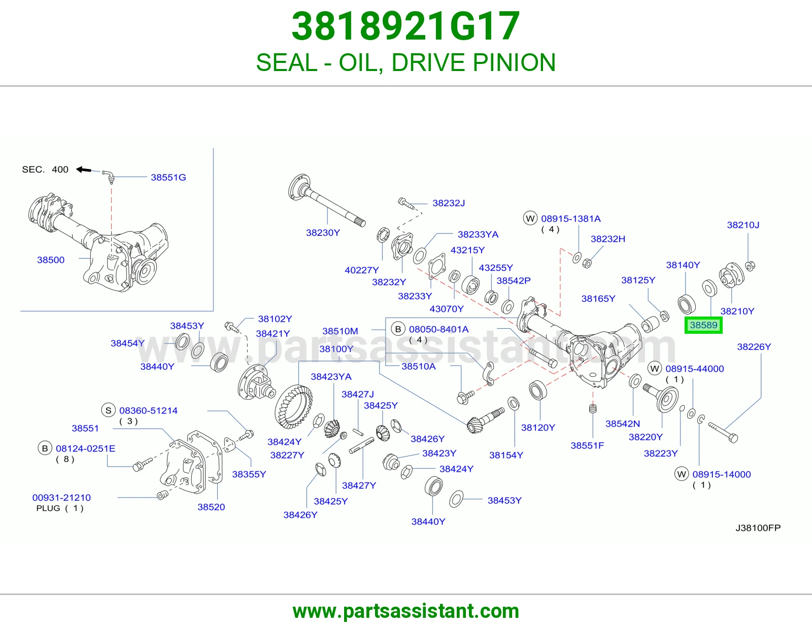 SEAL - OIL, DRIVE PINION