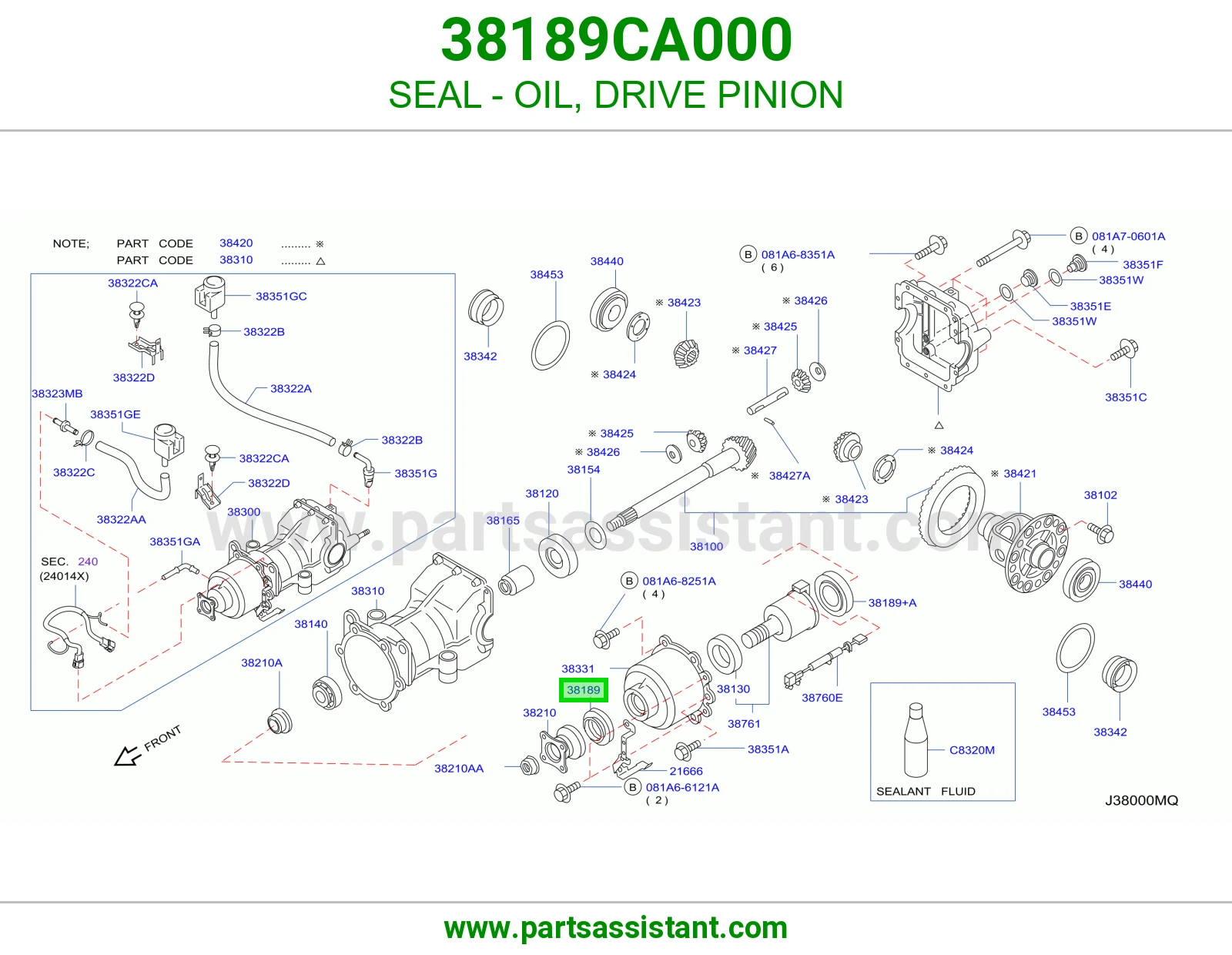 SEAL - OIL, DRIVE PINION