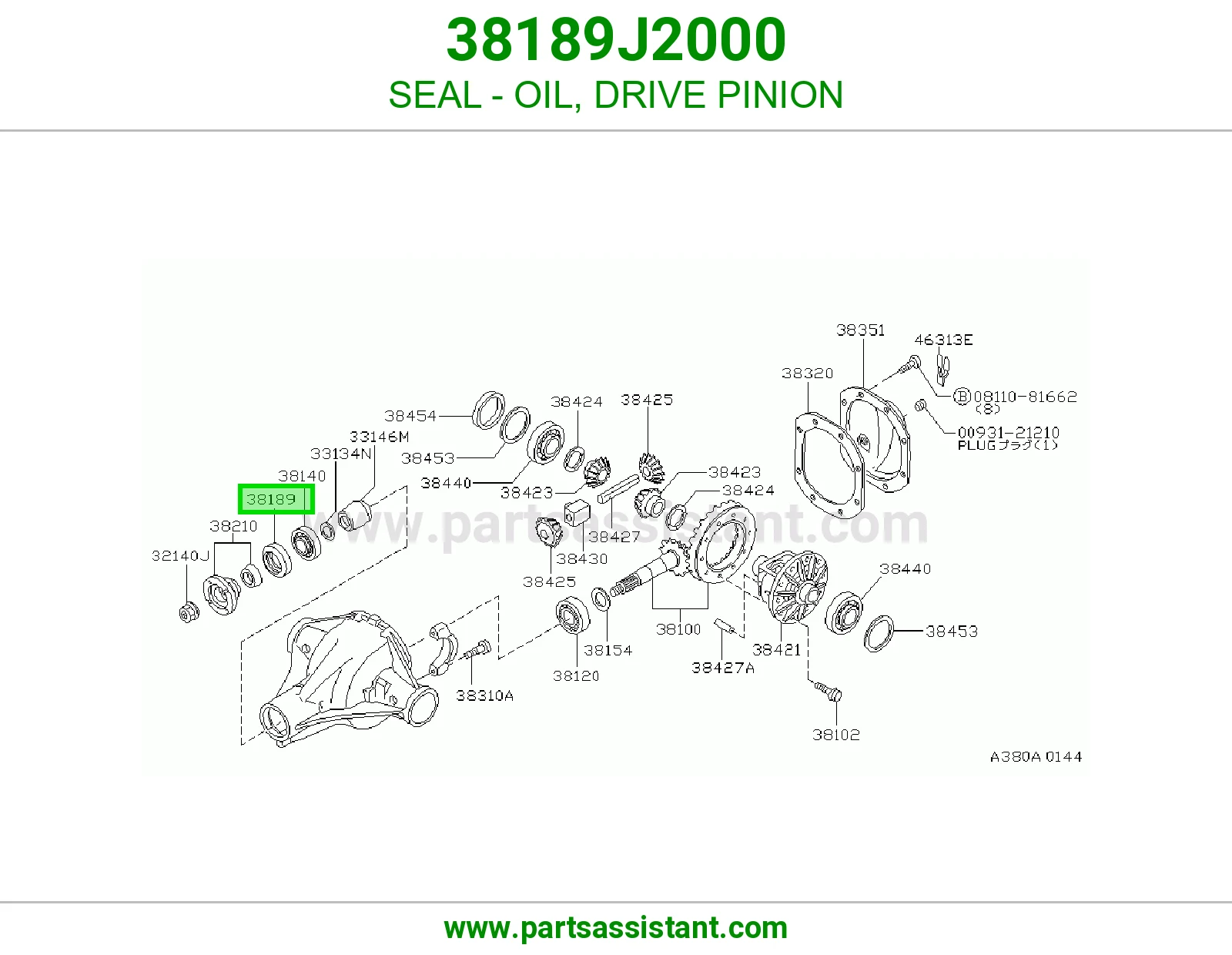 SEAL - OIL, DRIVE PINION