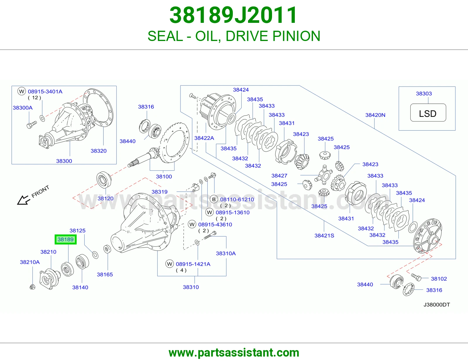 SEAL - OIL, DRIVE PINION