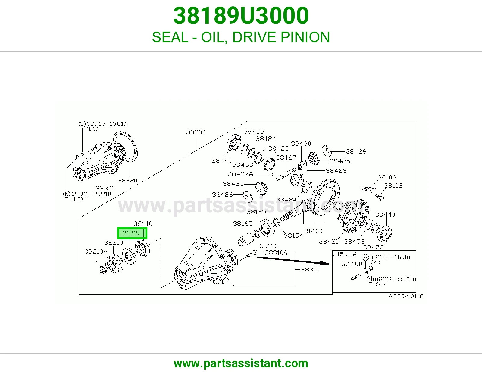SEAL - OIL, DRIVE PINION