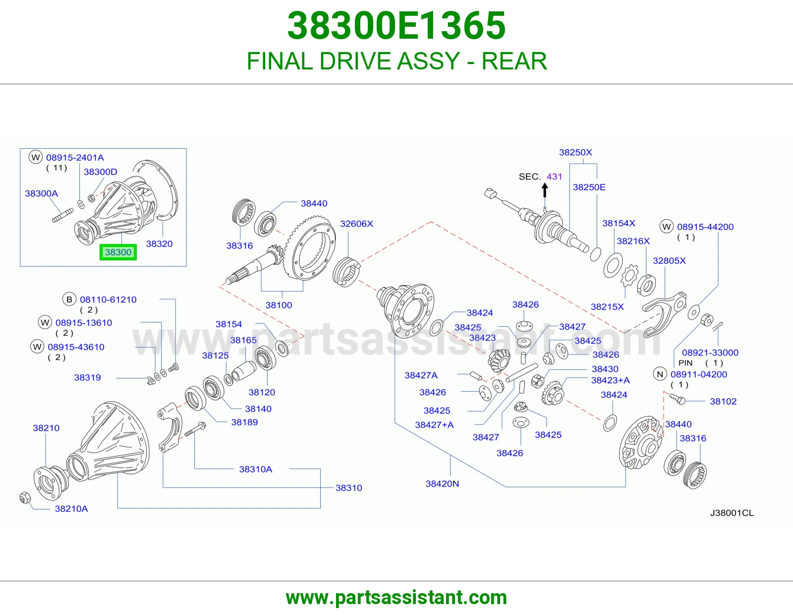 FINAL DRIVE ASSY - REAR