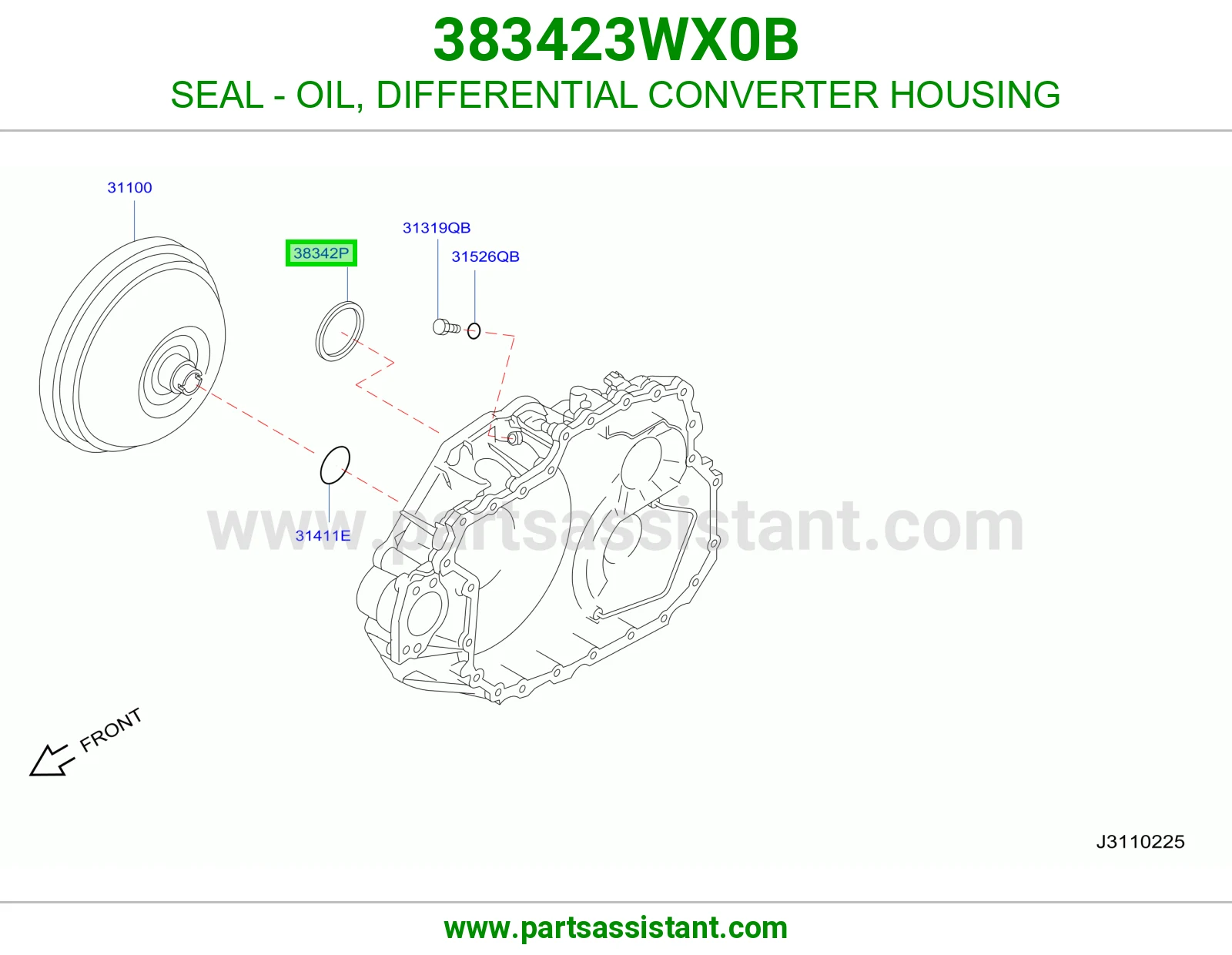 SEAL - OIL, DIFFERENTIAL CONVERTER HOUSING