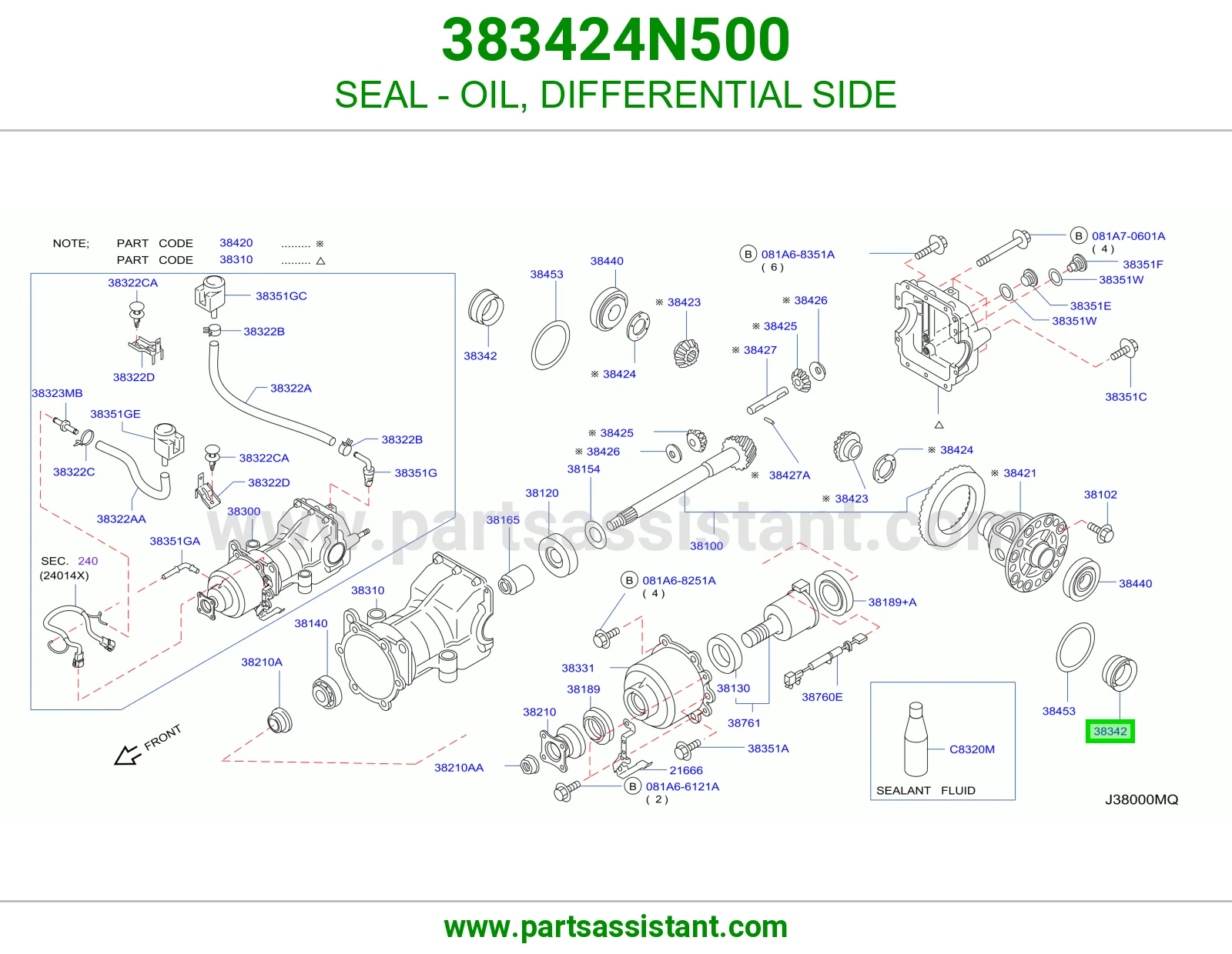 SEAL - OIL, DIFFERENTIAL SIDE