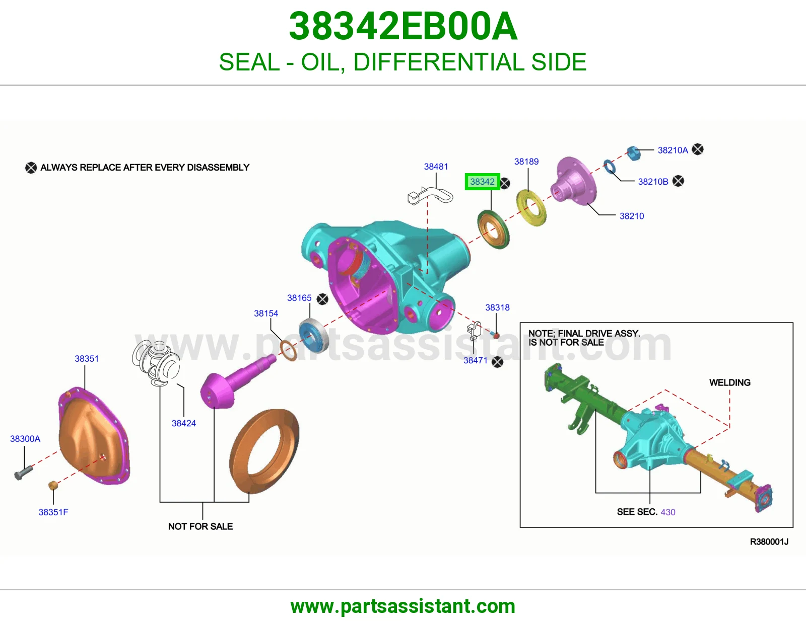 SEAL - OIL, DIFFERENTIAL SIDE