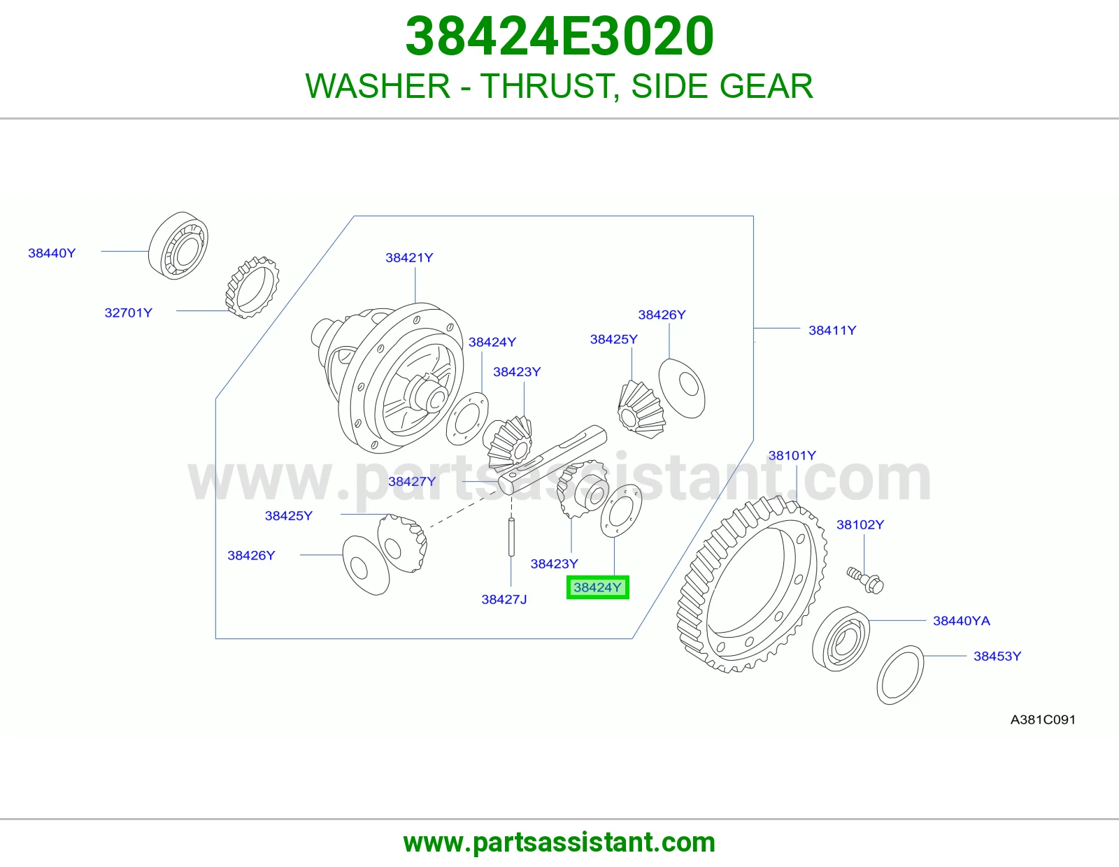WASHER - THRUST, SIDE GEAR