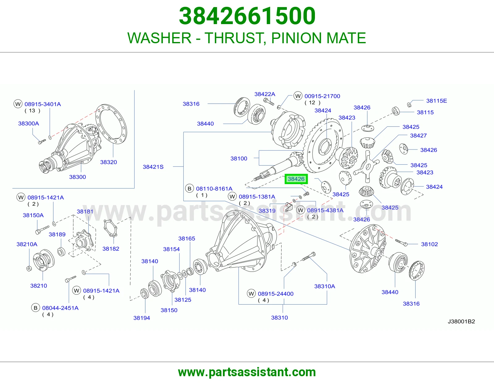 WASHER - THRUST, PINION MATE