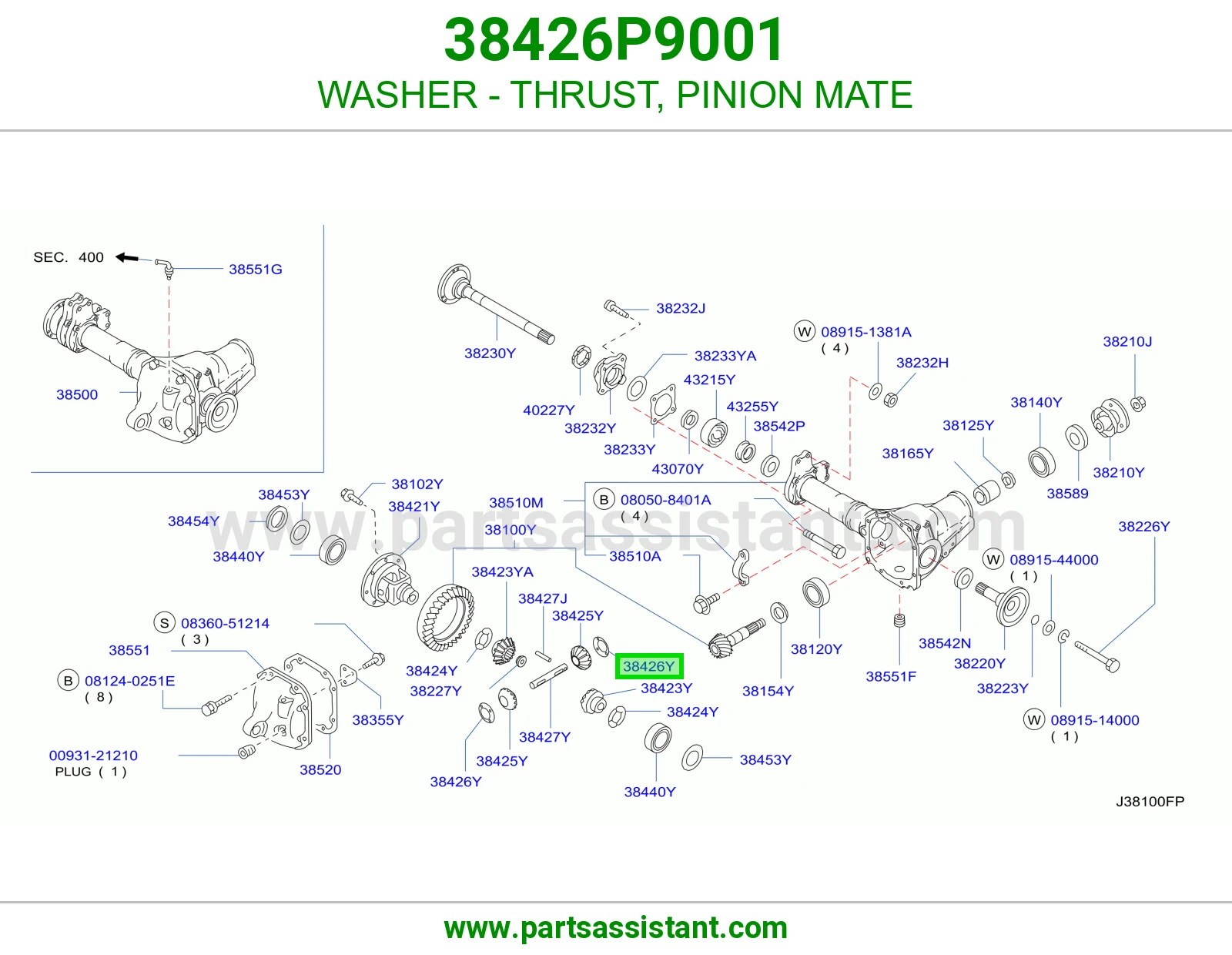 WASHER - THRUST, PINION MATE