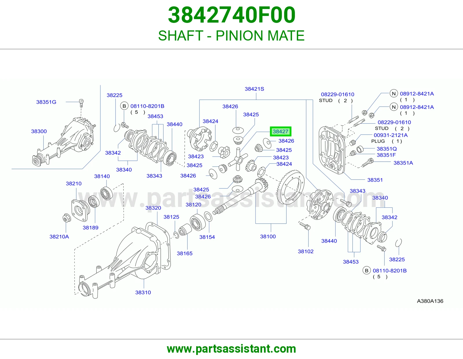 SHAFT - PINION MATE