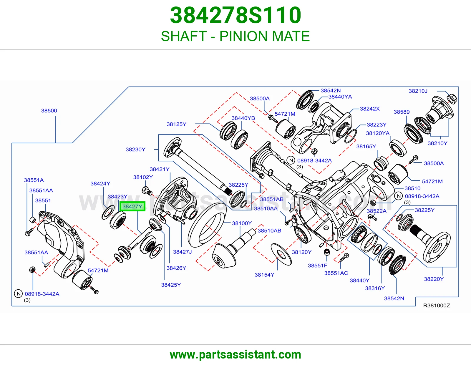 SHAFT - PINION MATE