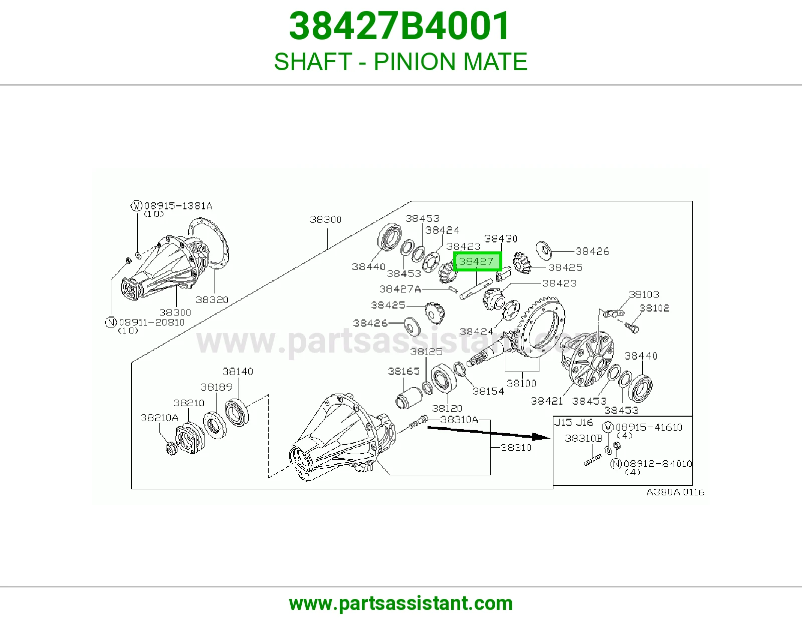 SHAFT - PINION MATE