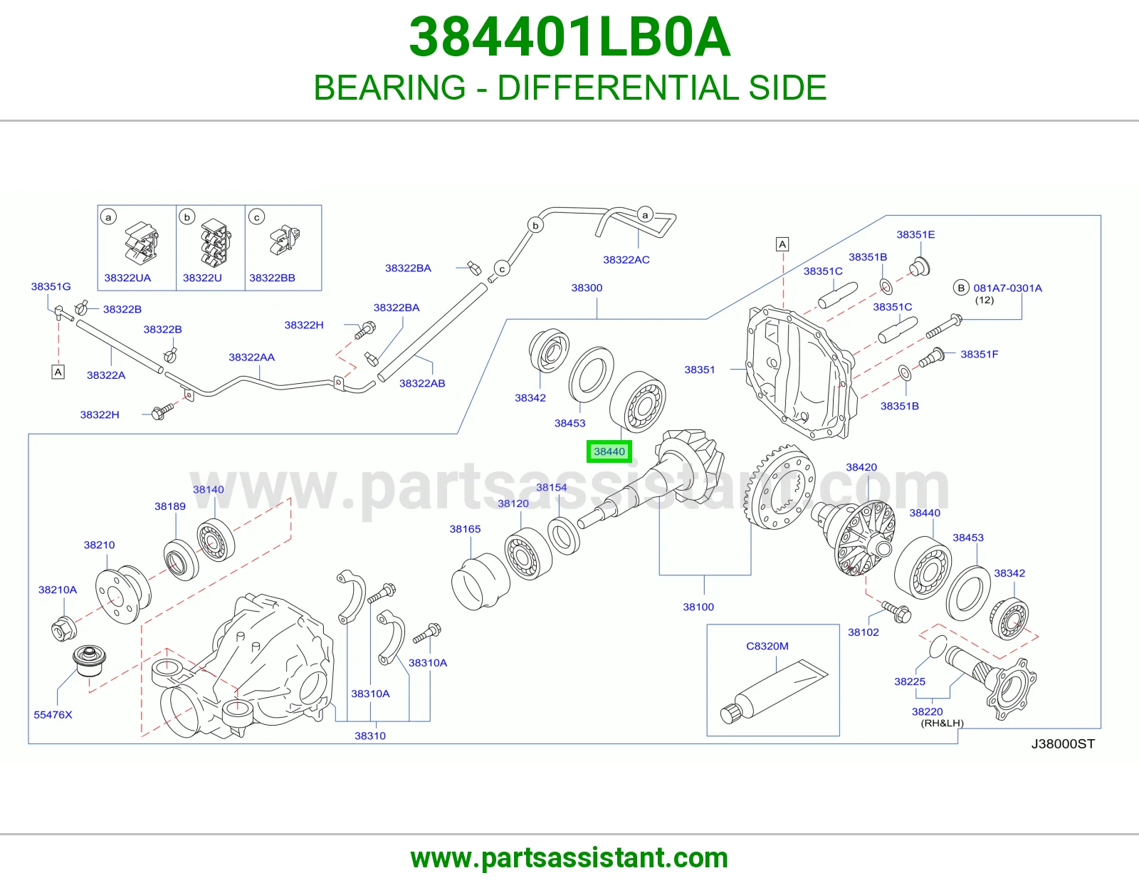 BEARING - DIFFERENTIAL SIDE