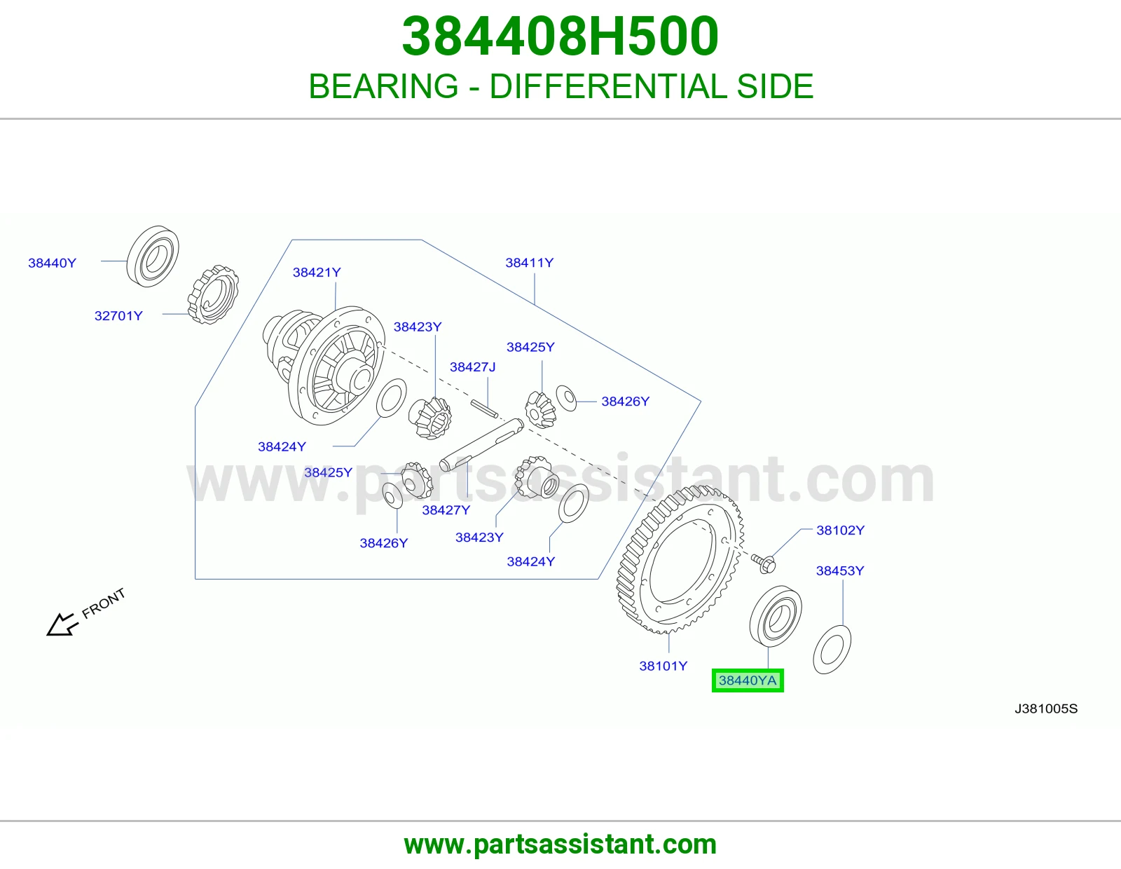 BEARING - DIFFERENTIAL SIDE