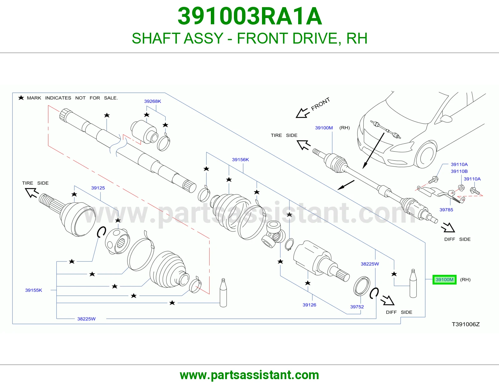 SHAFT ASSY - FRONT DRIVE, RH