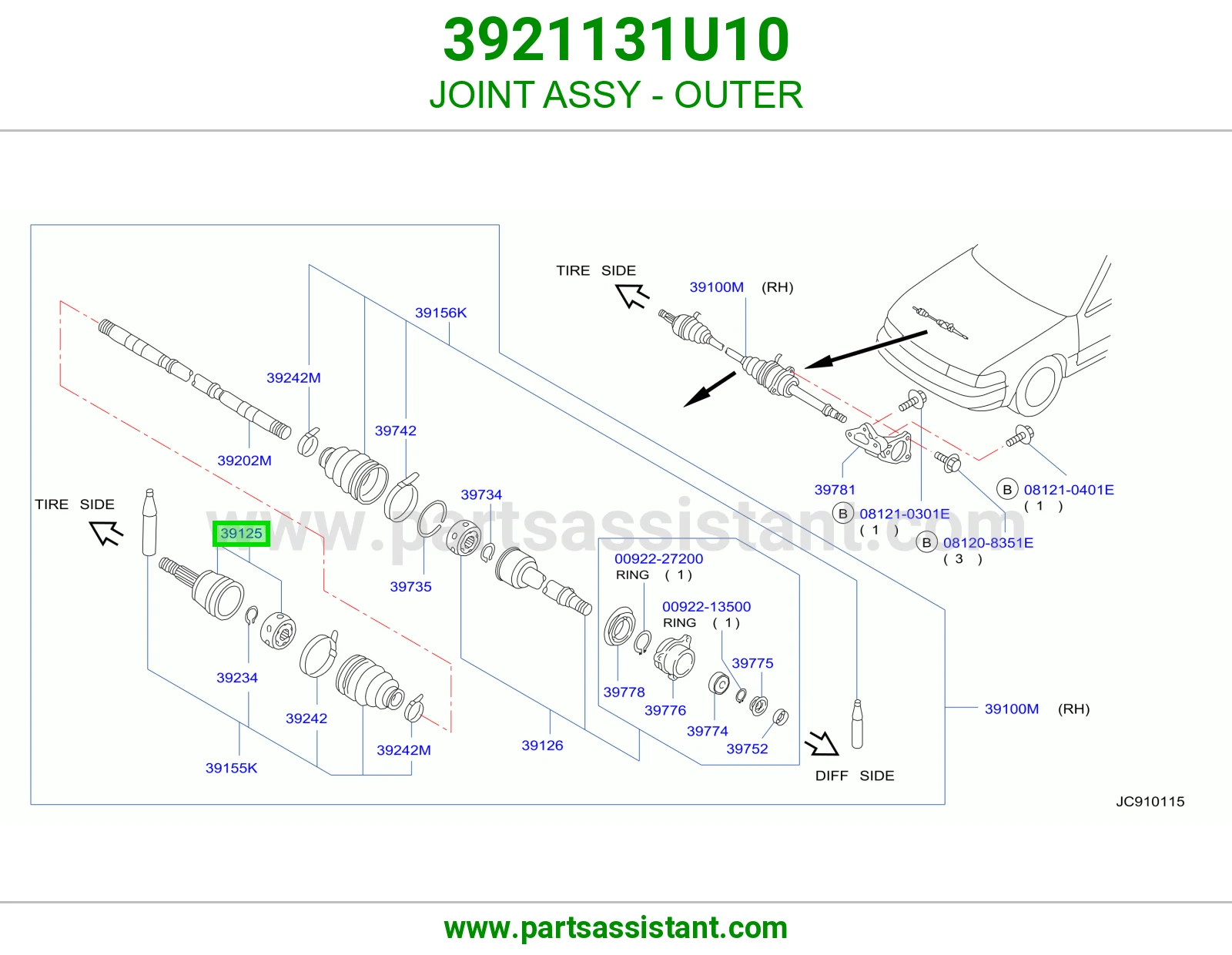 JOINT ASSY - OUTER