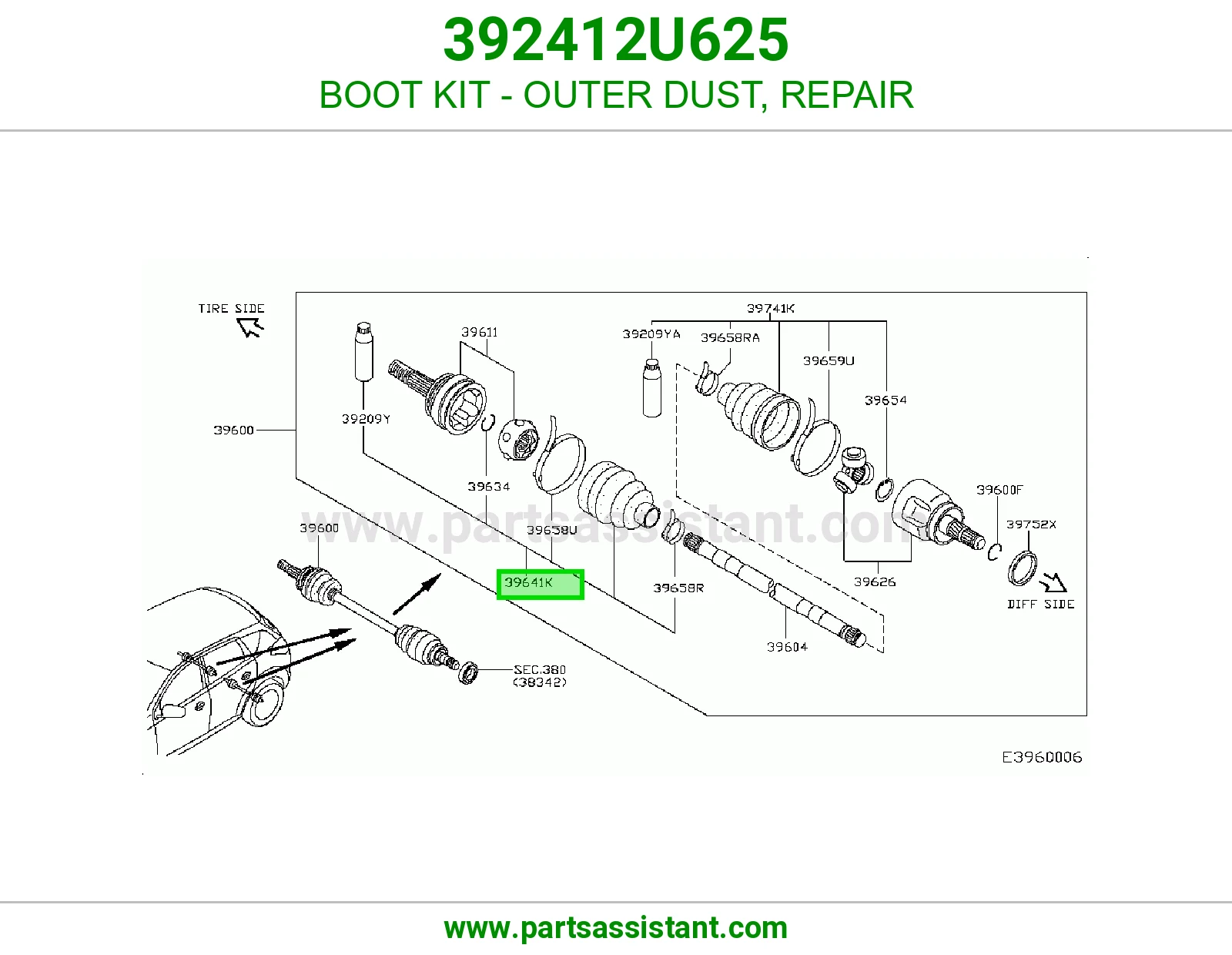 BOOT KIT - OUTER DUST, REPAIR