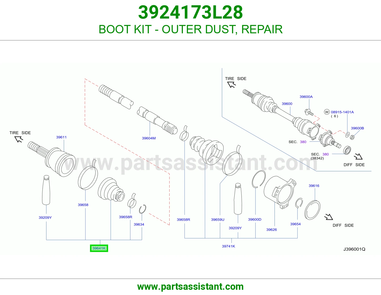 BOOT KIT - OUTER DUST, REPAIR