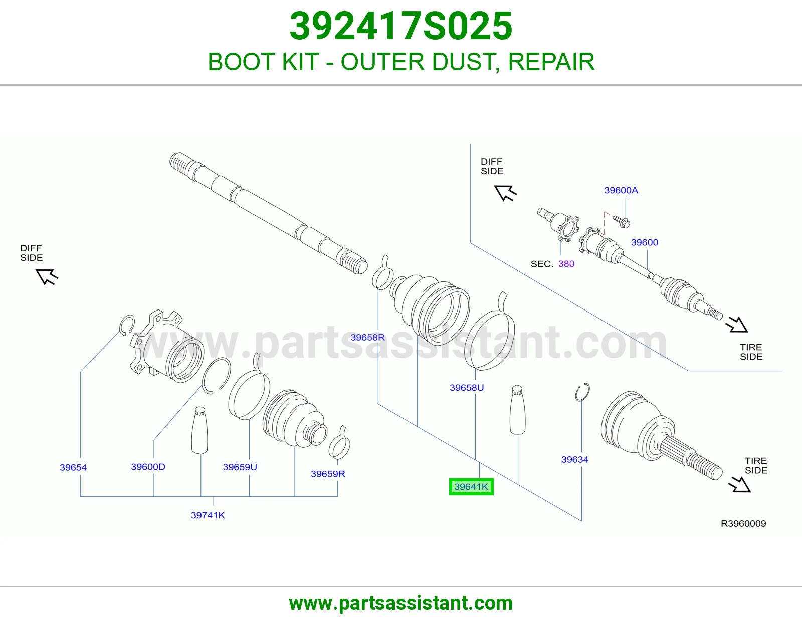 BOOT KIT - OUTER DUST, REPAIR