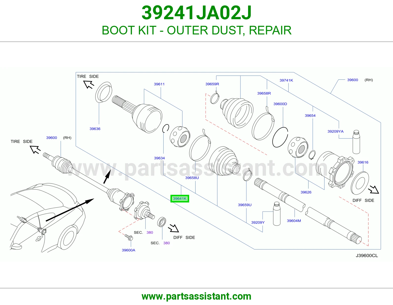 BOOT KIT - OUTER DUST, REPAIR