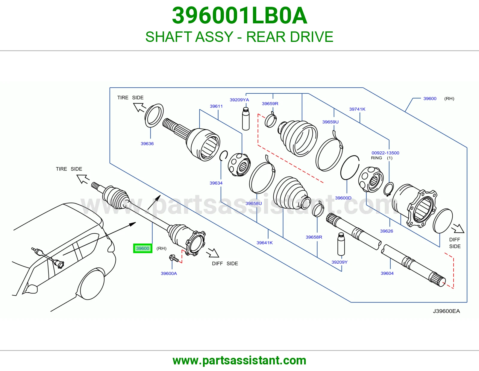 SHAFT ASSY - REAR DRIVE