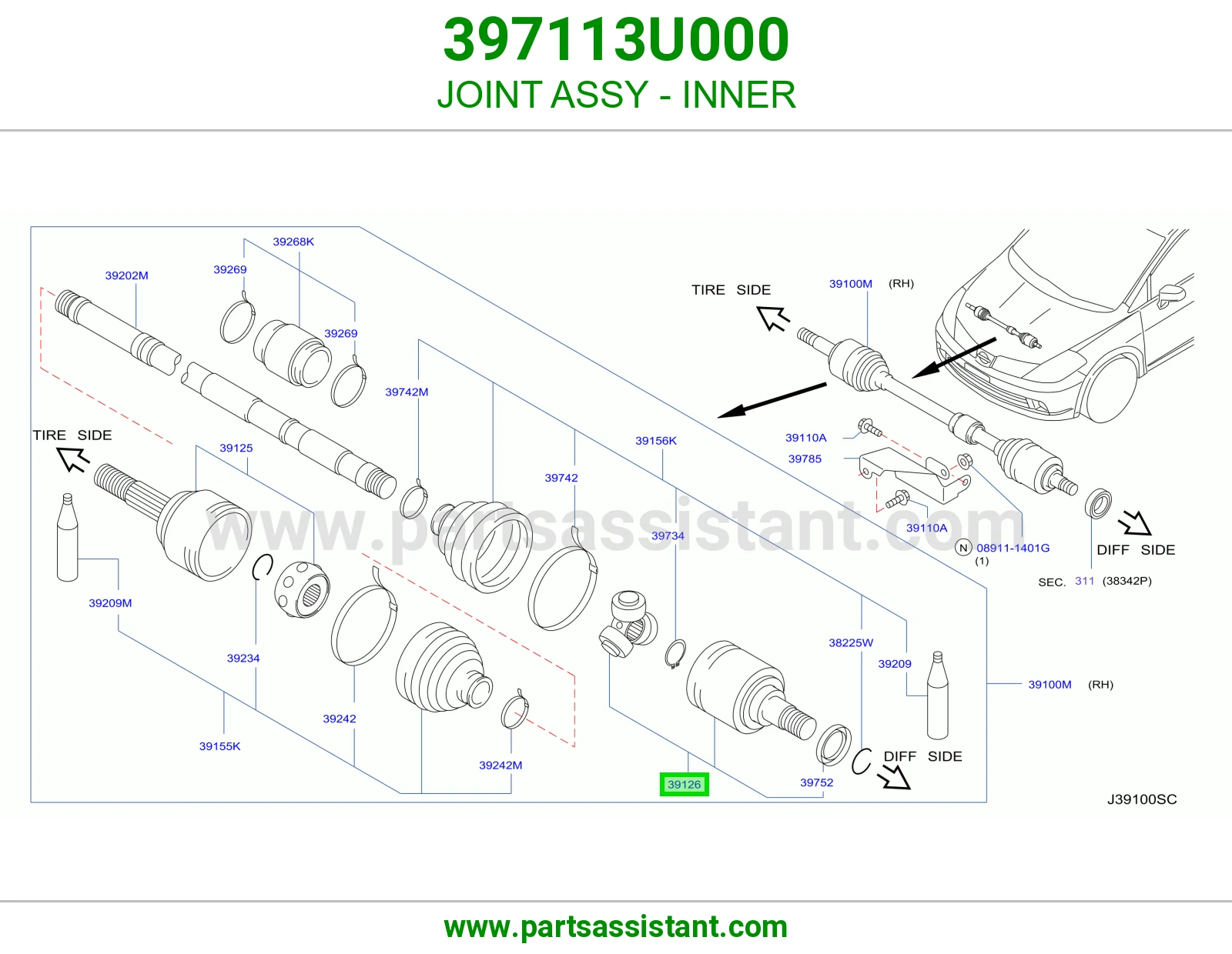 JOINT ASSY - INNER