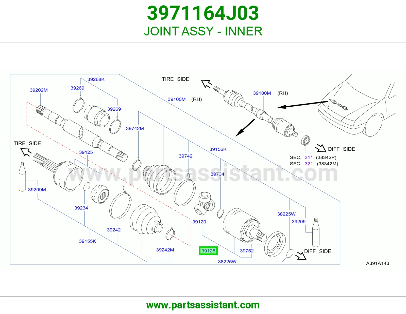 JOINT ASSY - INNER