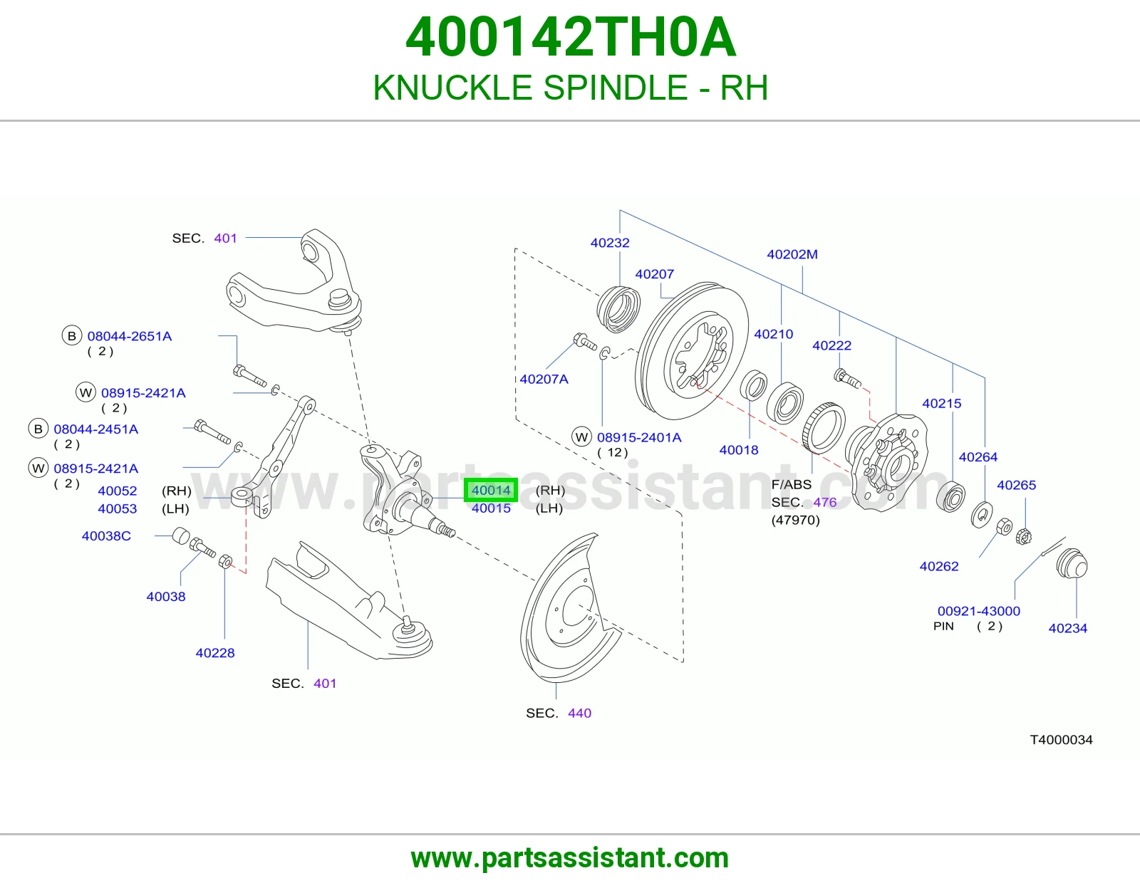 KNUCKLE SPINDLE - RH