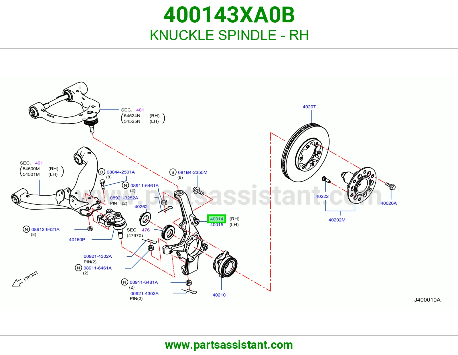 KNUCKLE SPINDLE - RH