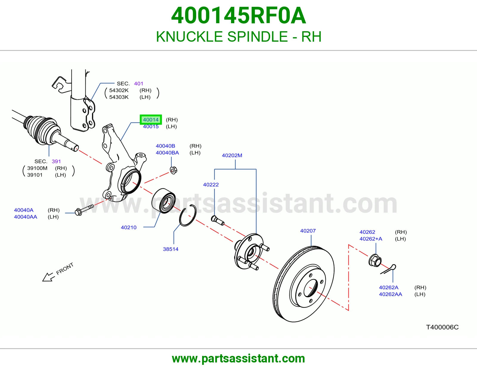 KNUCKLE SPINDLE - RH
