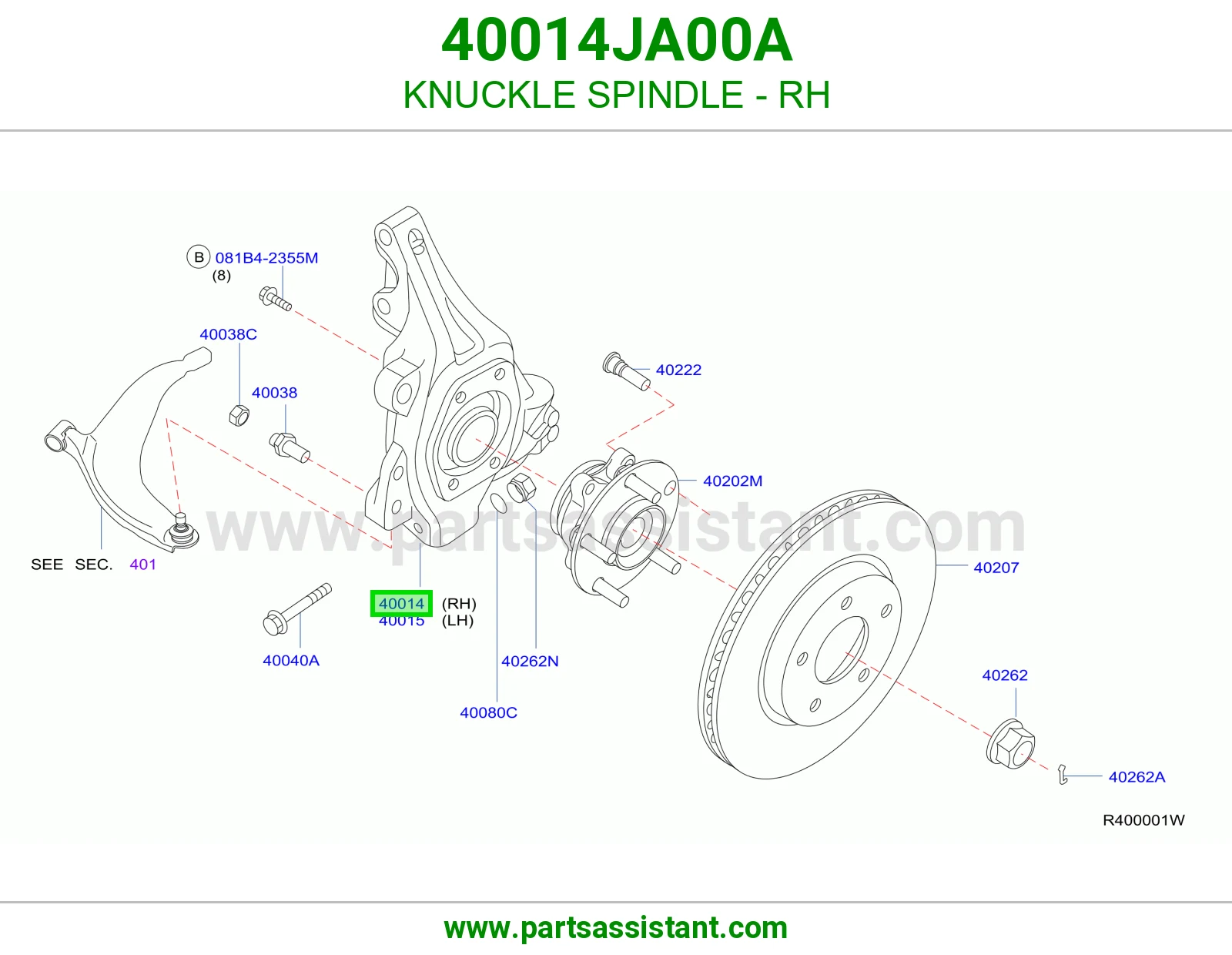KNUCKLE SPINDLE - RH