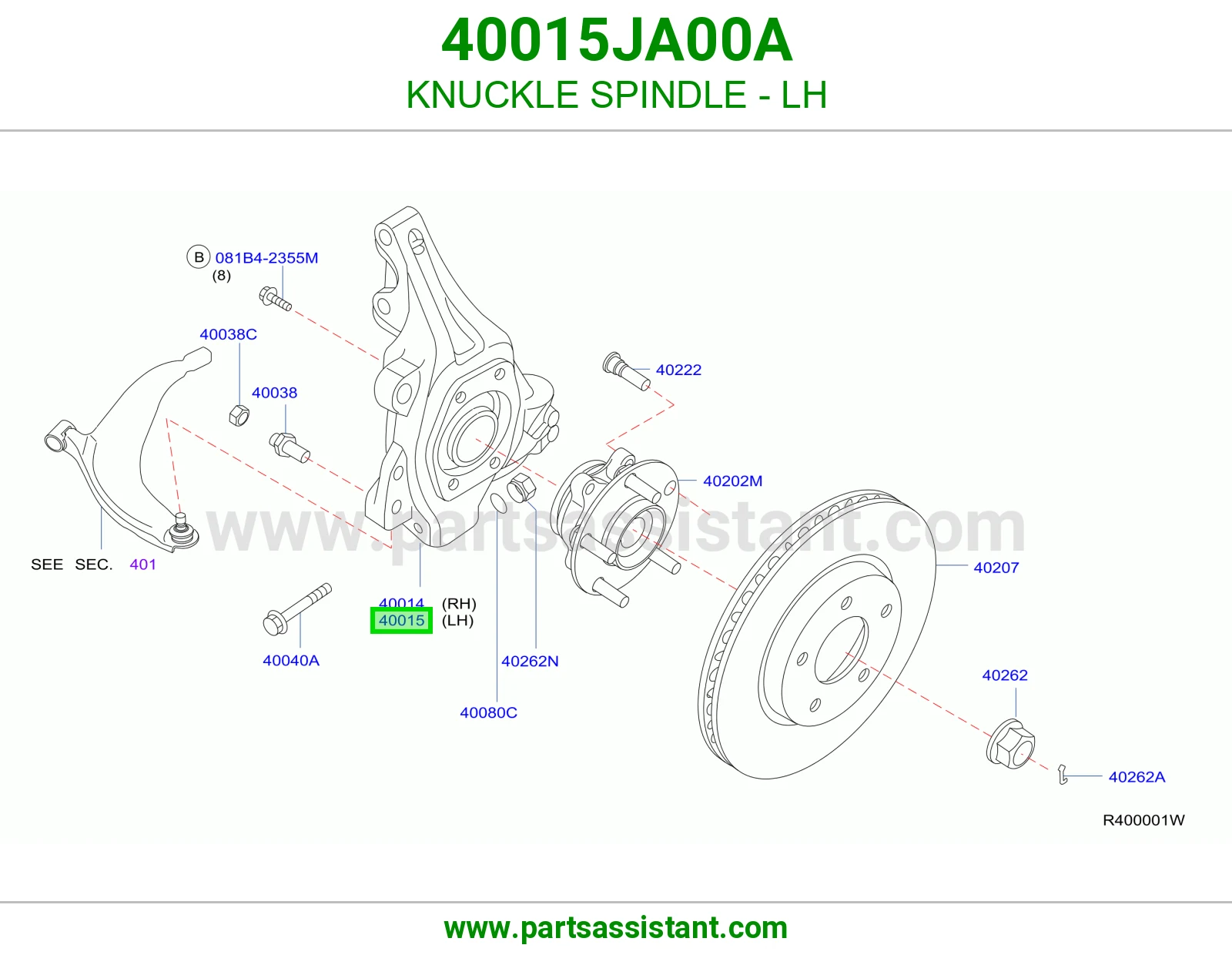 KNUCKLE SPINDLE - LH