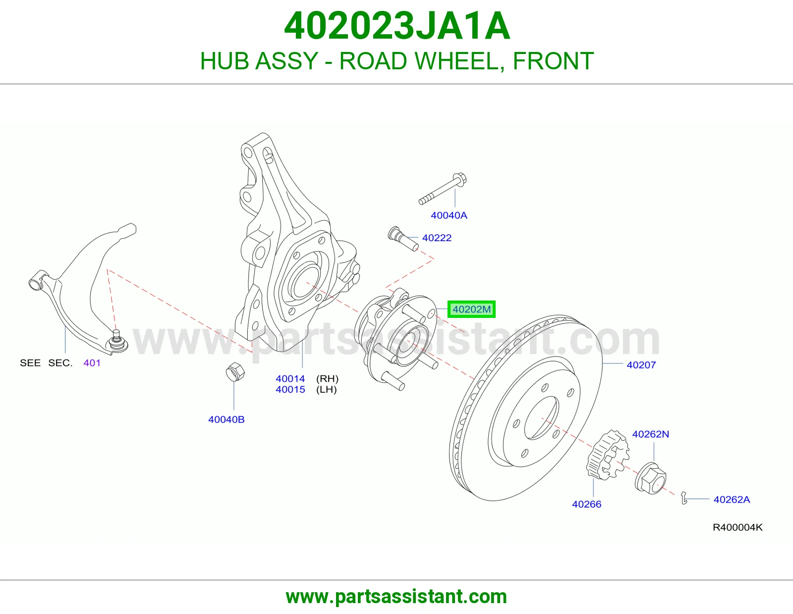 HUB ASSY - ROAD WHEEL, FRONT