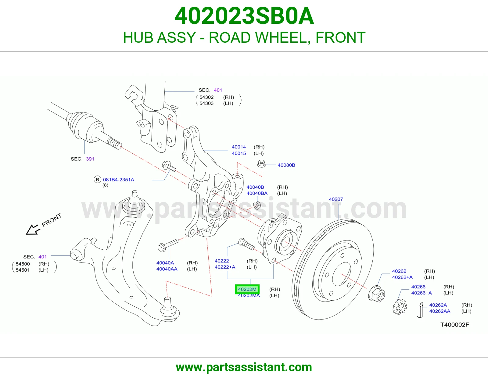 HUB ASSY - ROAD WHEEL, FRONT