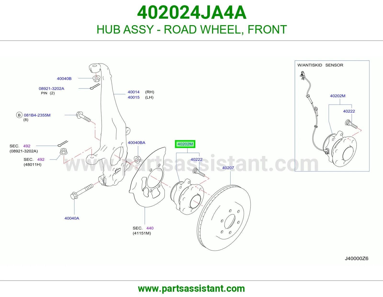 HUB ASSY - ROAD WHEEL, FRONT